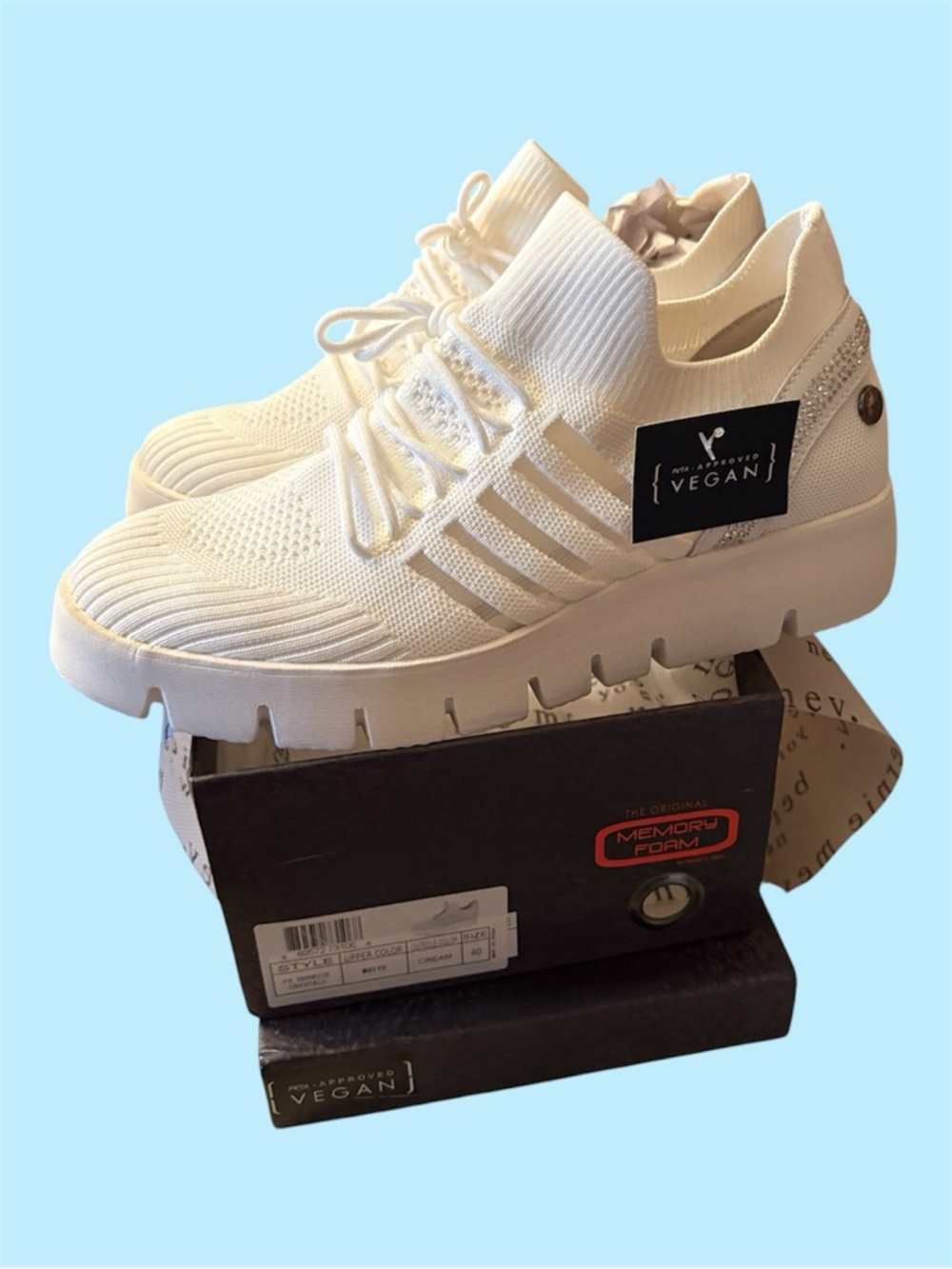 Women’s Berni Mev Bernice Crystals Sneakers - White